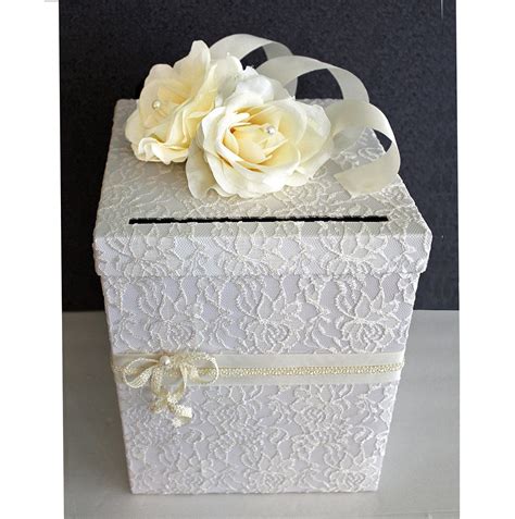 simplicity white metal reception card box|Amazon.com: White Card Box.